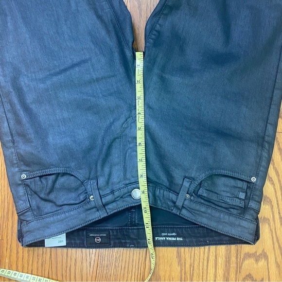 Adriano Goldschmidt Prima cigarette Ankle Gray Coated Denim Jeans size 28 - Picture 6 of 12